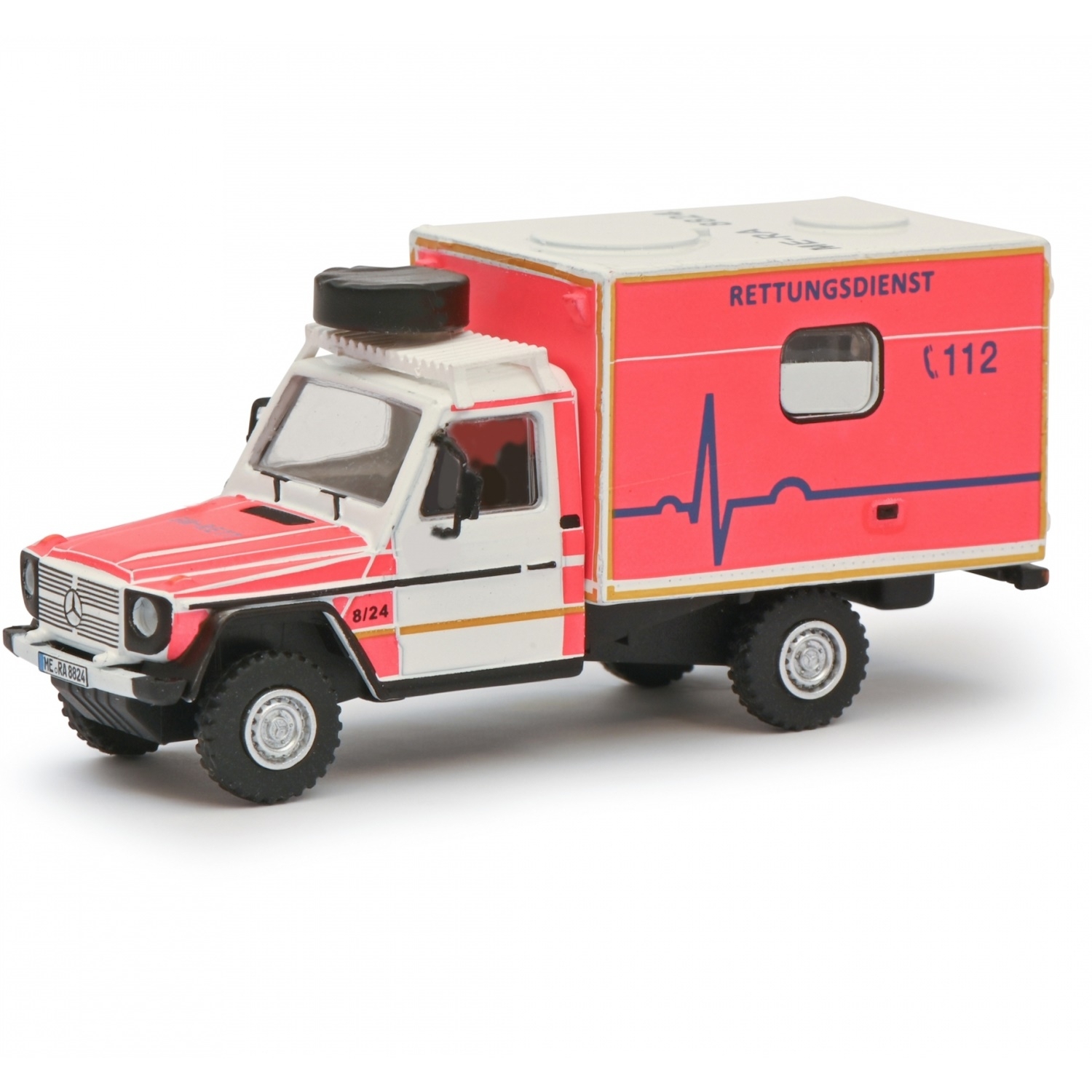 452674300 - Schuco - Mercedes-Benz G-Modell ambulance "Rettungsdienst Ratingen"