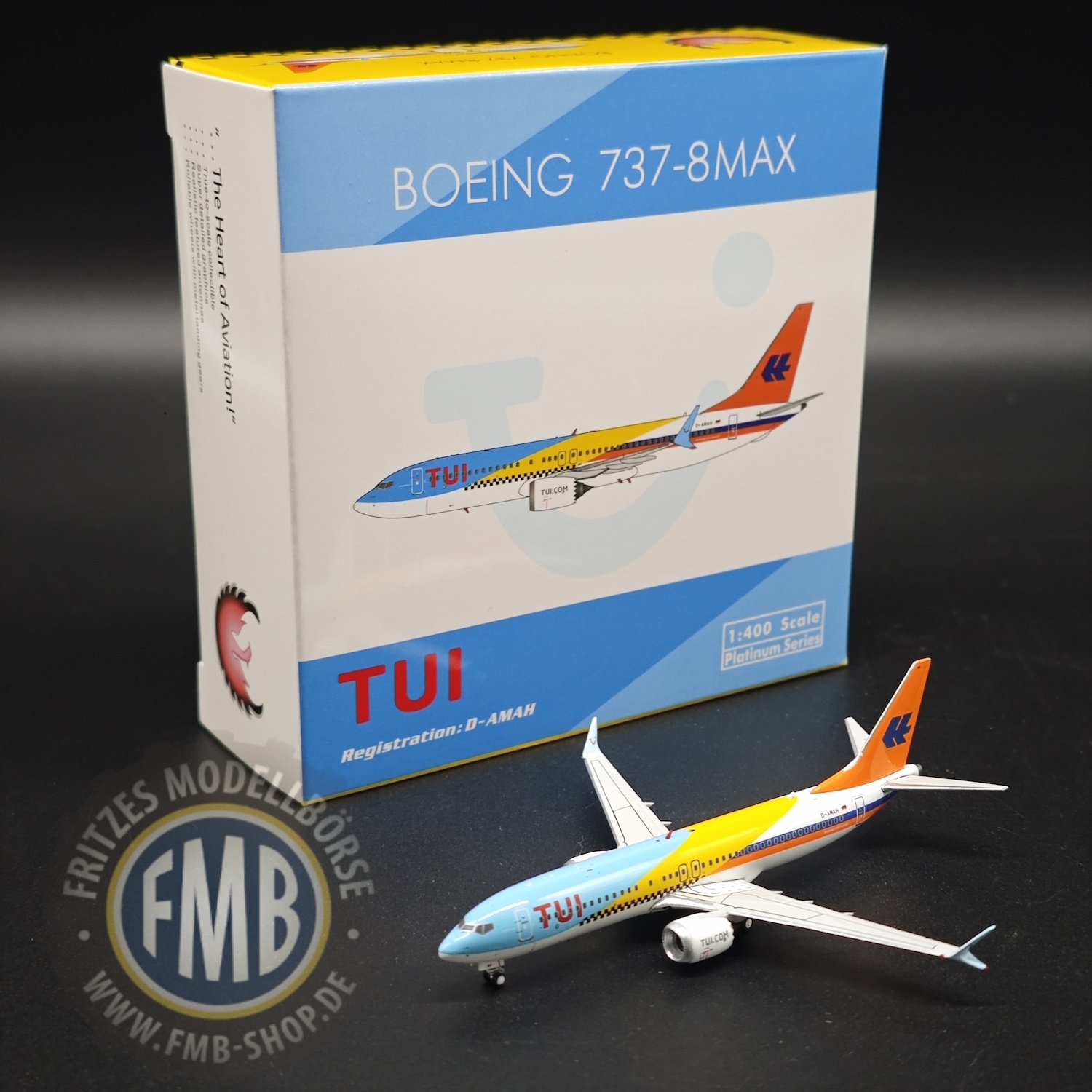 11908 - Phoenix Models - TUIfly Boeing 737 MAX 8 "50 Years-Hapag Lloyd Livery" - D-AMAH -