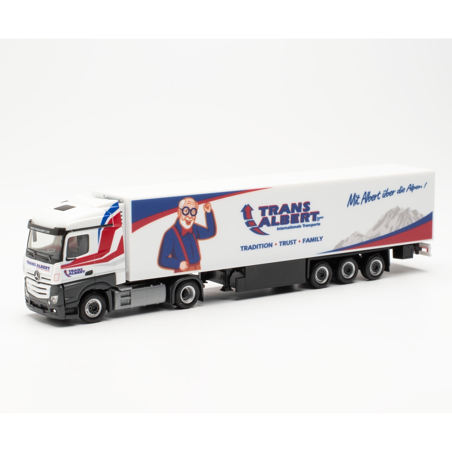 314992 - Herpa - Mercedes-Benz Actros `18 StreamSpace 2,5 Kühlkoffer-Sattelzug "Transalbert" IT