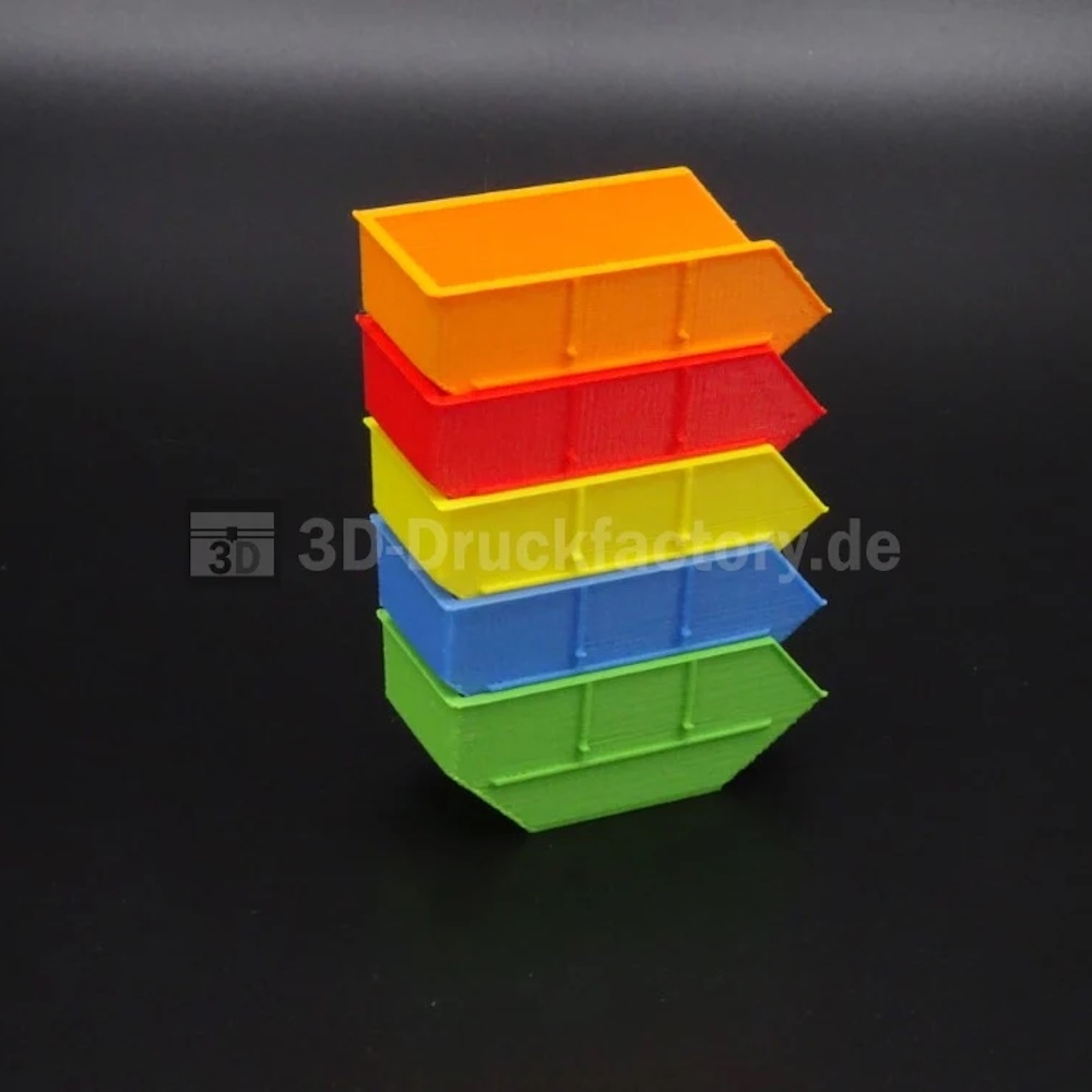 100101 - 3D-Druckfactory - Skip off container, stackable - 5 pieces