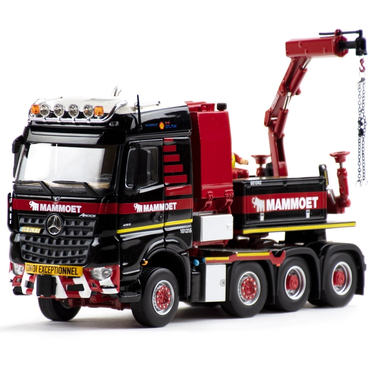 410277 - IMC Models - Mercedes-Benz Arocs 8x4 truck tractor with ballast box / fassi crane - Mammoet