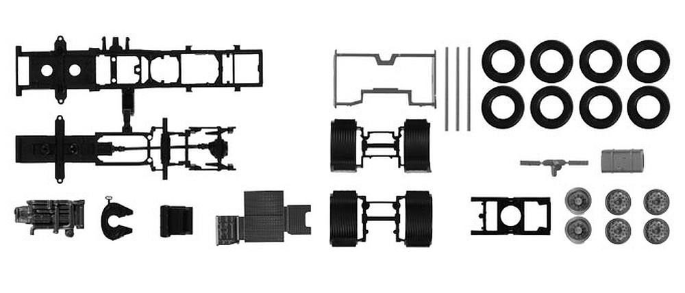 084802 - Herpa - TS Fahrgestell Volvo FH 6x2 mit Chassisverkleidung