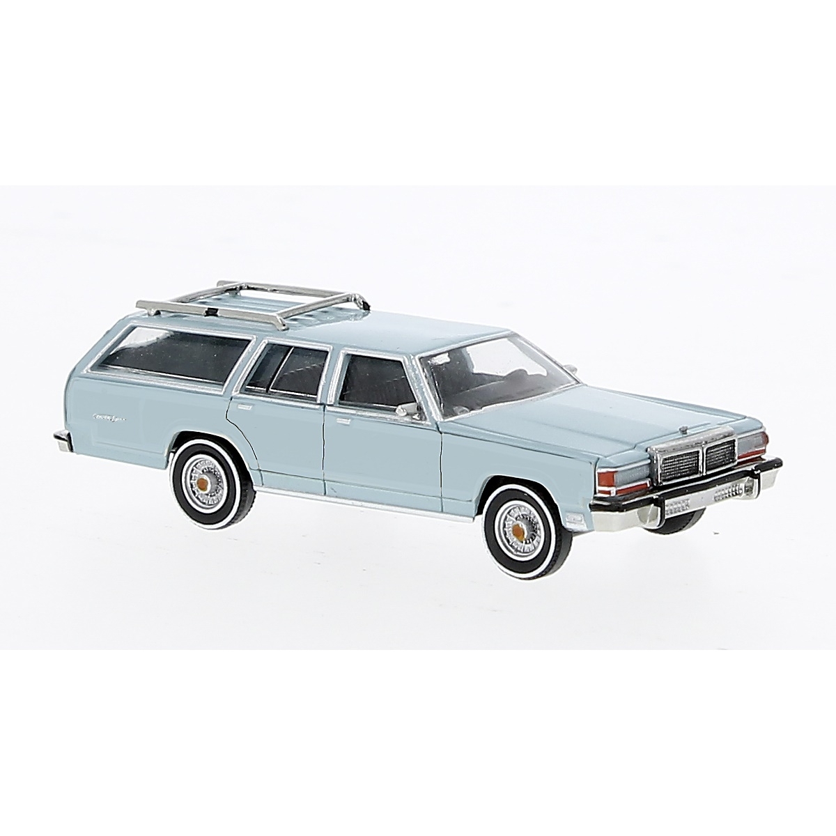 19631 - Brekina - Ford LTD Country Squire `1979, light blue