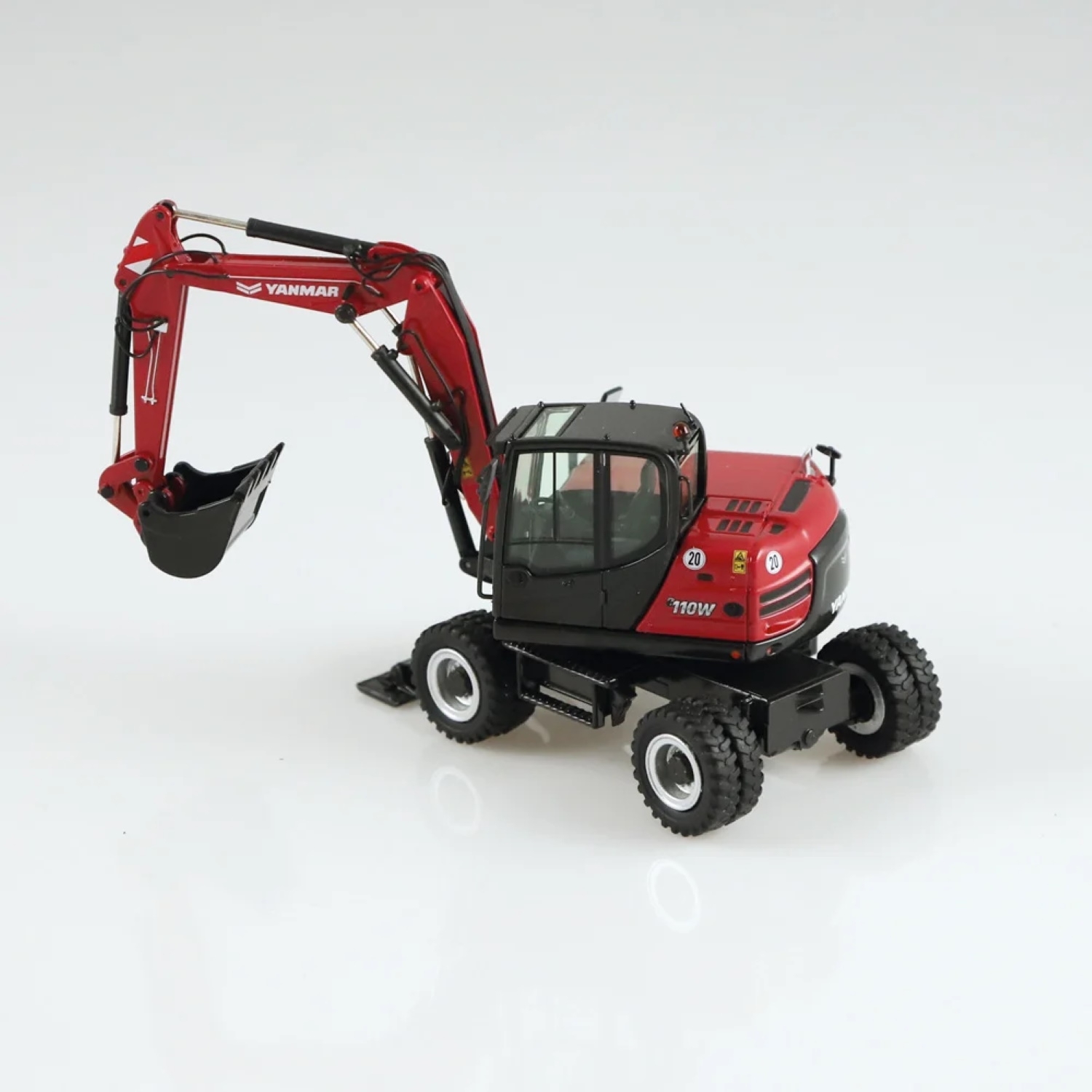 9741 - NZG -YANMAR B110W mobile excavator - red -