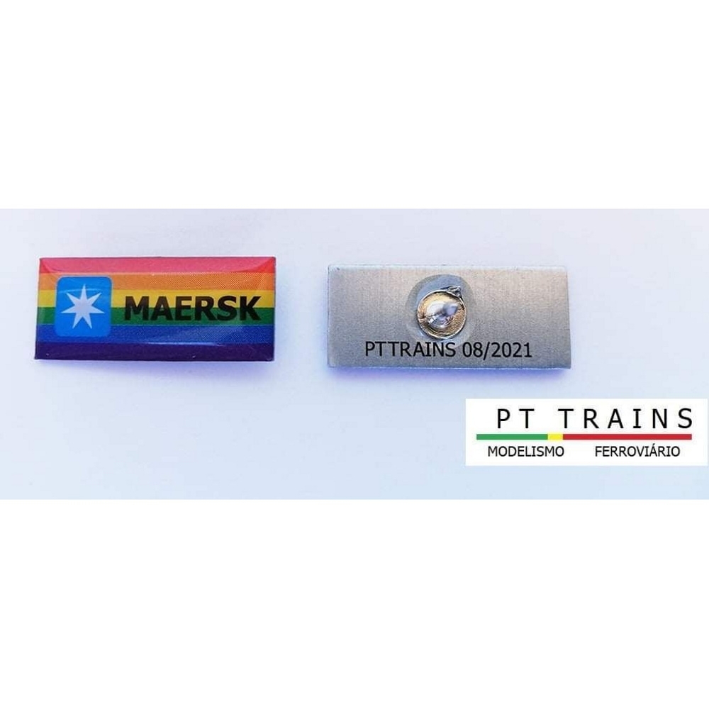 190013 - PT-Trains - Maersk Regenbogen-Set (1x 20ft. + 1x 40ft. HC Container + 1 Anstecknadel)