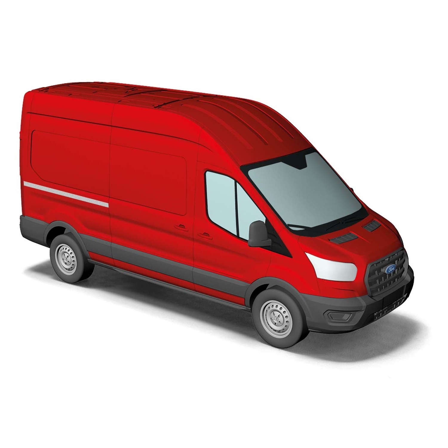 54500 - Busch - Ford Transit `2014 van high roof, red