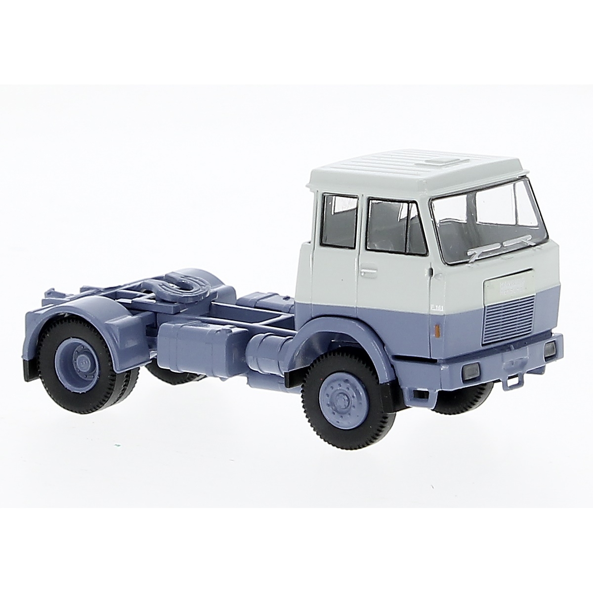 82250 - Brekina - Henschel F 161S 2axle truck tractor `1969, light blue / grey