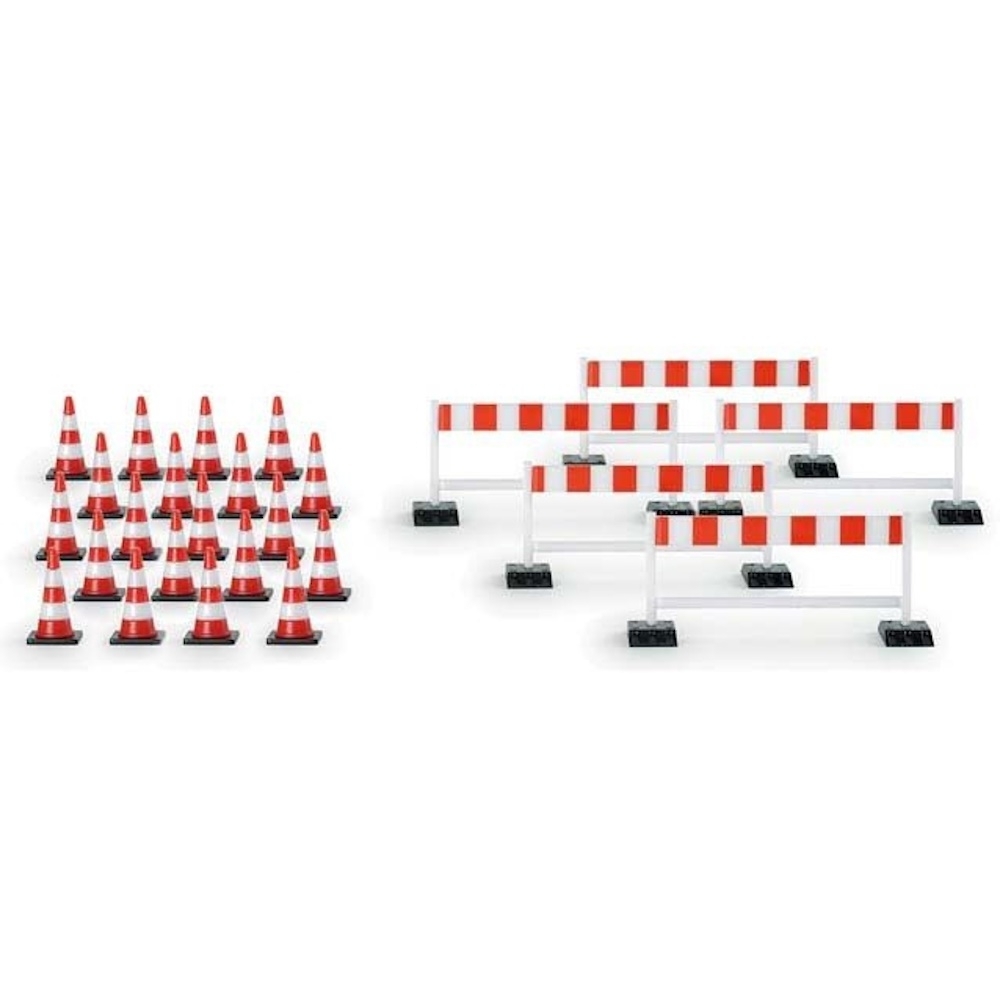 052566 - Herpa accessories - Pylons (20x) and barriers (5x), red / white