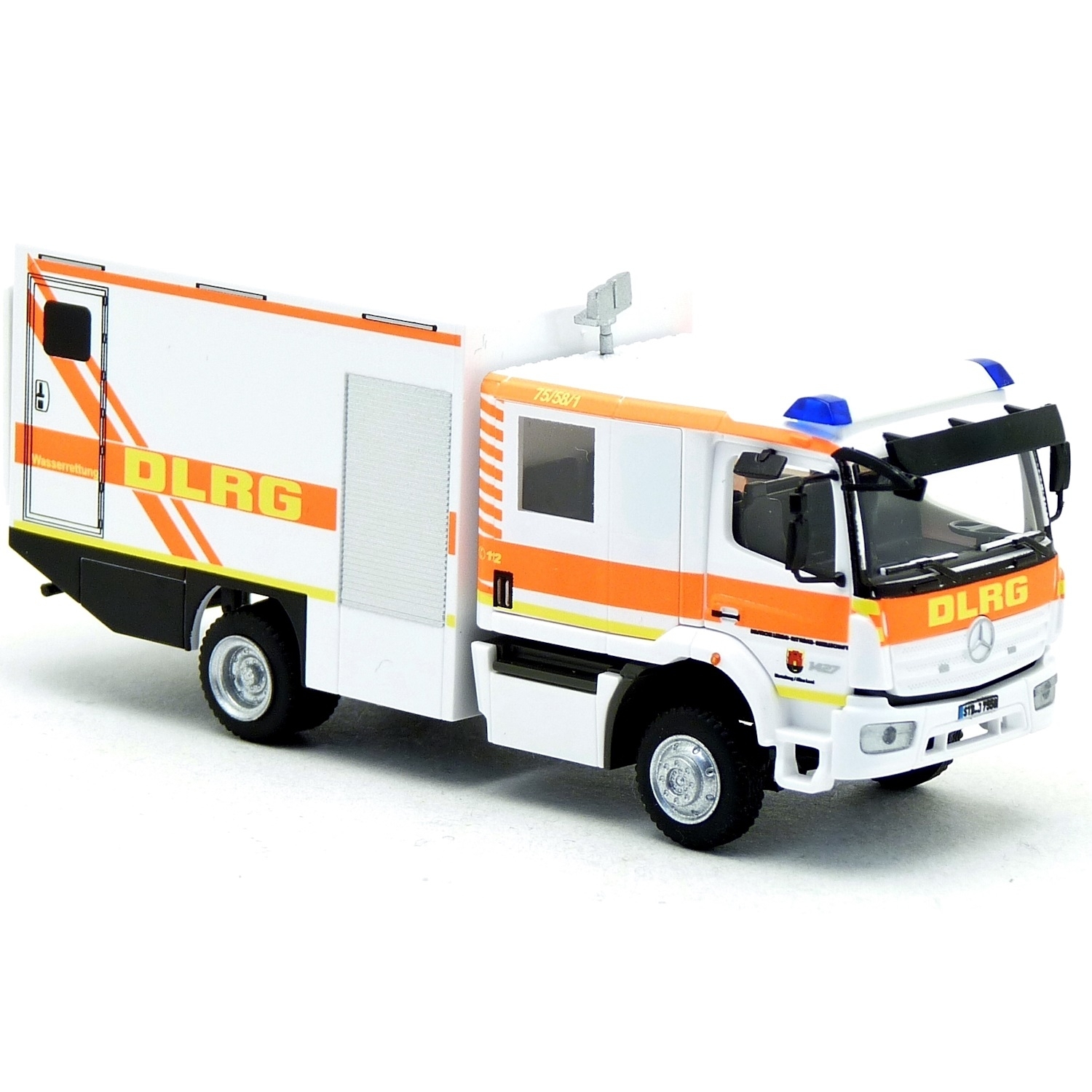 68416 - Rietze - Mercedes-Benz Atego `13 water rescue truck "DLRG Horneburg"