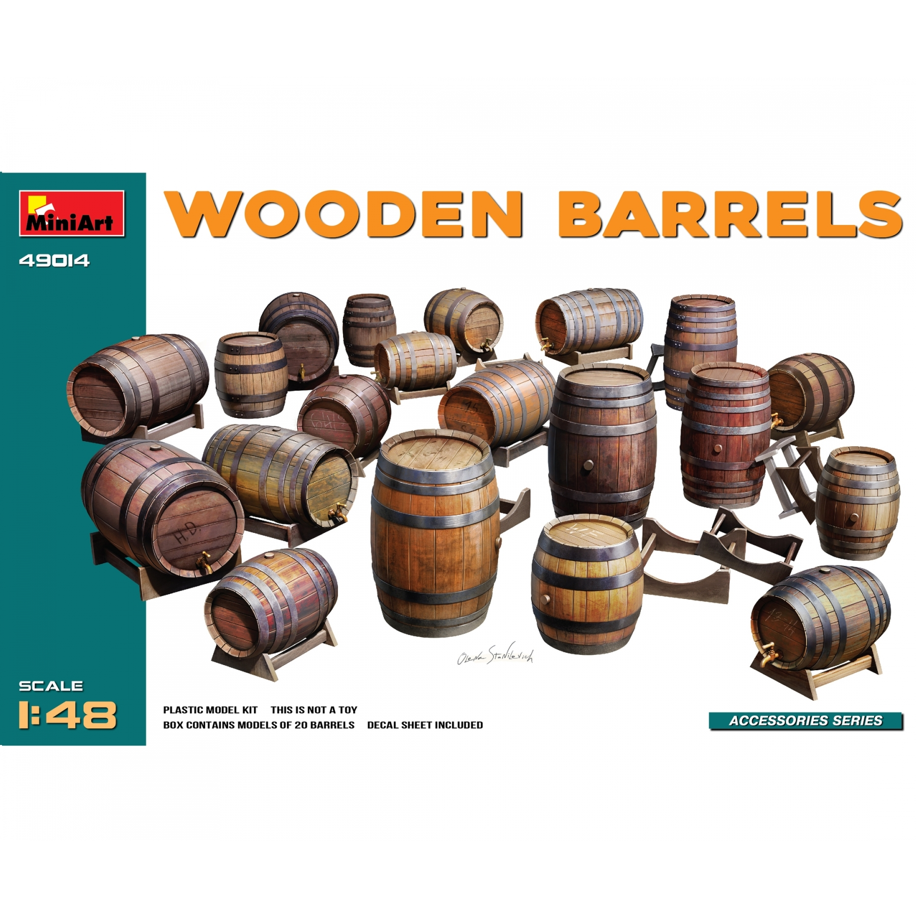 49014 - MiniArt - Diorama-Set Wooden barrels - building kit