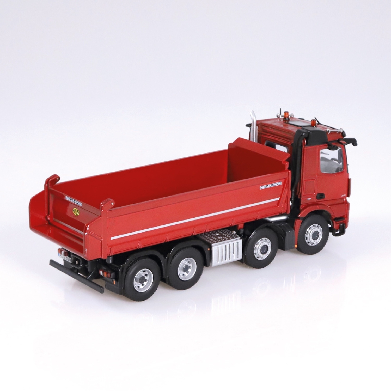 1066/10 - NZG - Mercedes-Benz Arocs M 8x4 Meiller Kipper - rot metallic-