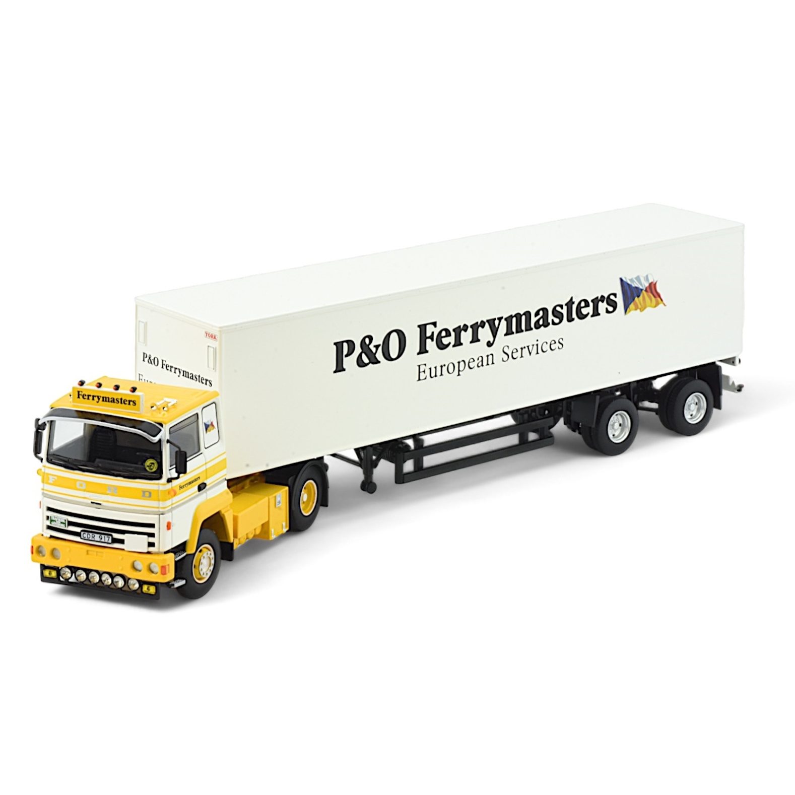 84996 - Tekno - Ford Transcontinental with classic reefer trailer 2xle  - Ferrymasters - S -