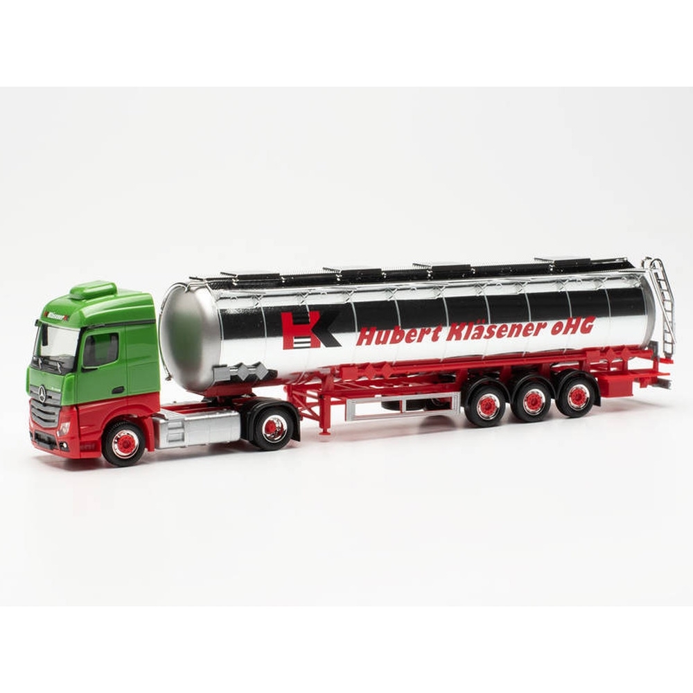 315395 - Herpa - Mercedes-Benz Actros `18 StreamSpace with chrome tank semitrailer "H. Kläsener"