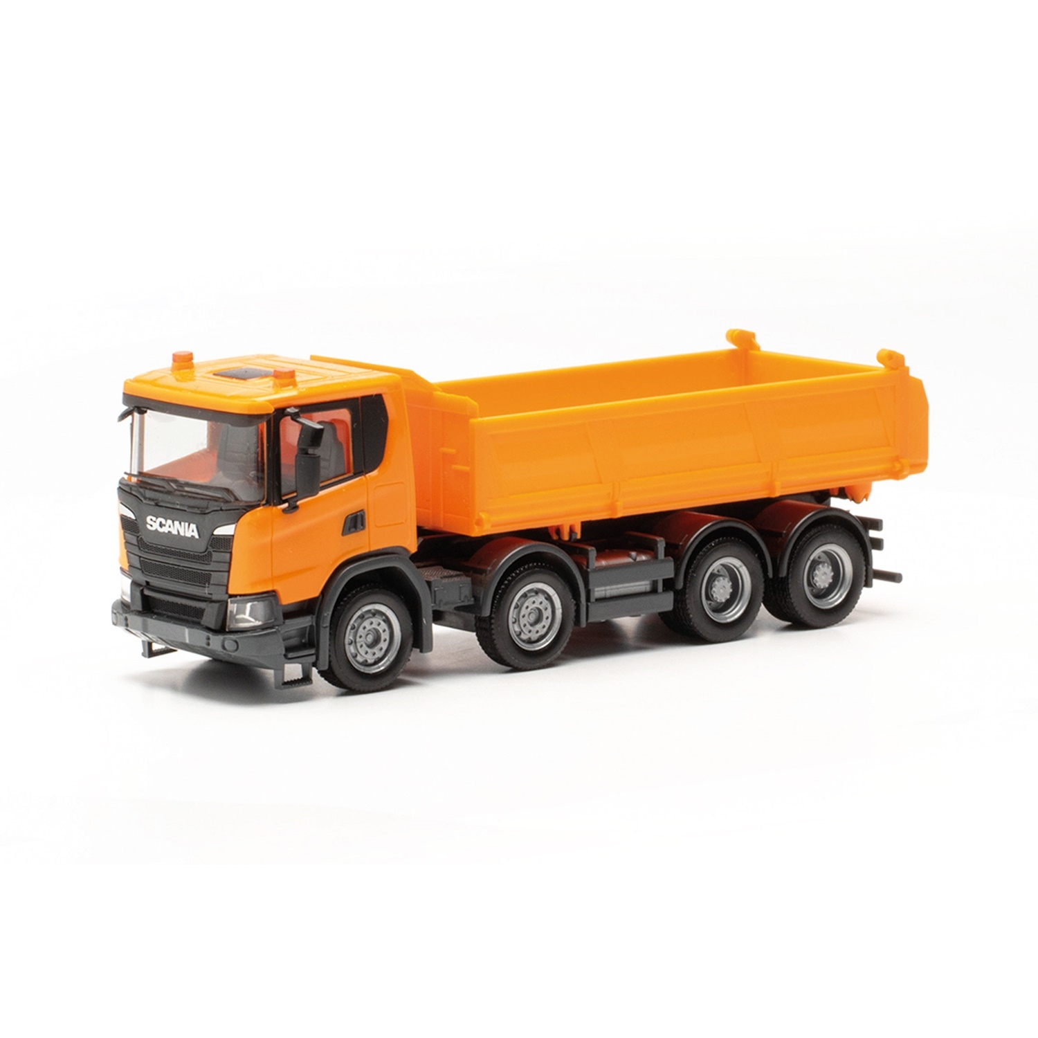 316996 - Herpa - Scania CG17 XT 8x4 Meiller 3-side tipper, orange