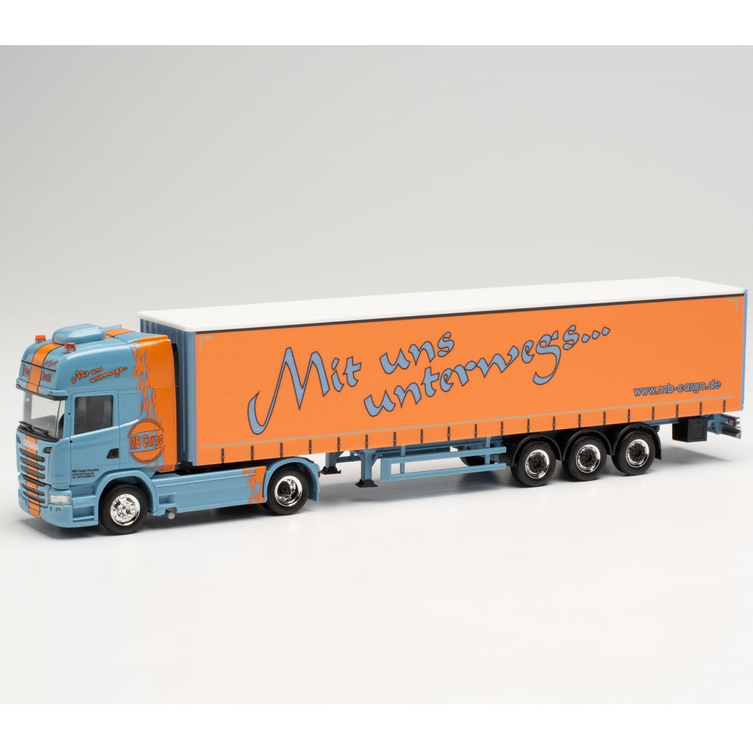 314800 - Herpa - Scania R´13 Topline curtainside trailer - MB Cargo