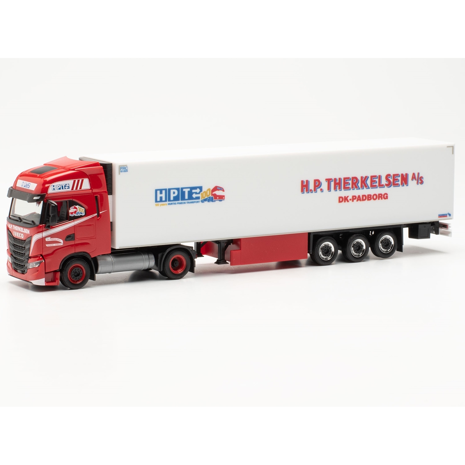 316095 - Herpa - Iveco S-Way LNG Kühlkoffer-Sattelzug "H.P. Therkelsen" DK