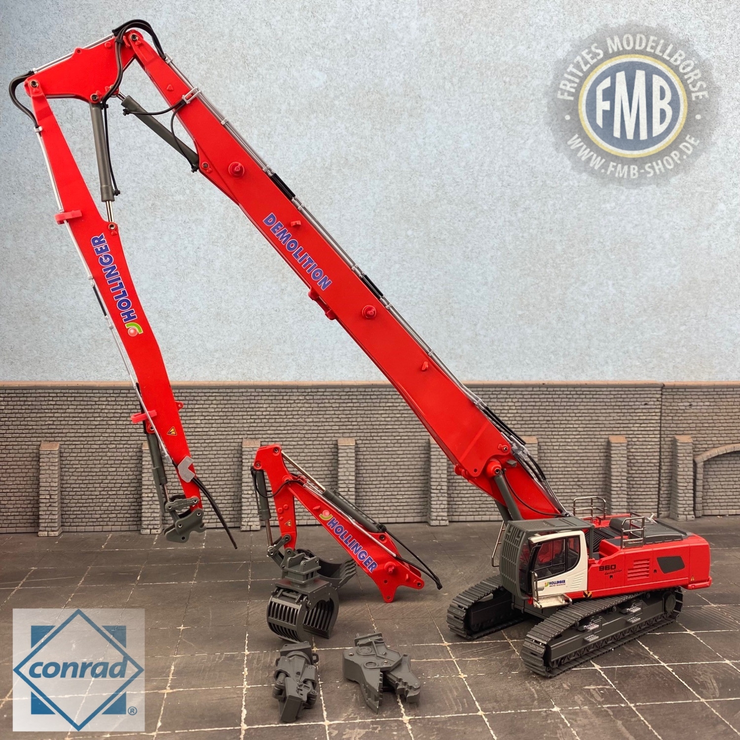 2205/17 - Conrad - Liebherr R 960 Abbruchbagger mit Wechselarm - Hollinger