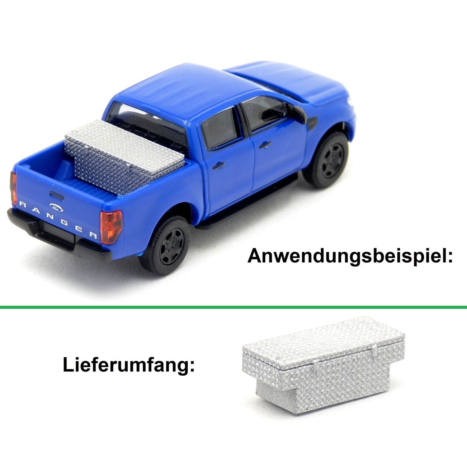 90071 - Mickon - Werkzeugkiste für Ford Ranger, silber