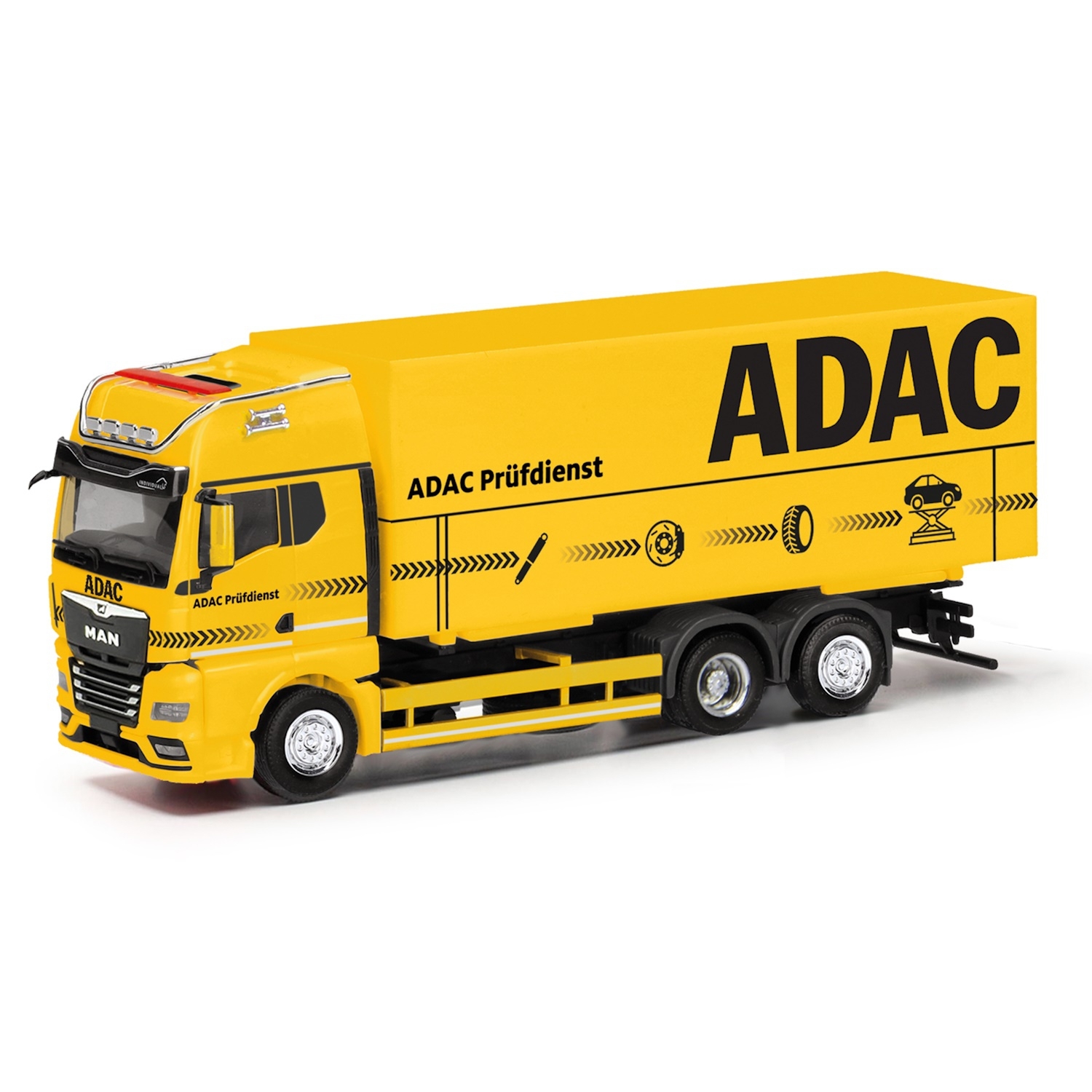 317986 - Herpa - MAN TGX GX 6x2 interchangeable box truck "ADAC Prüfdienst"