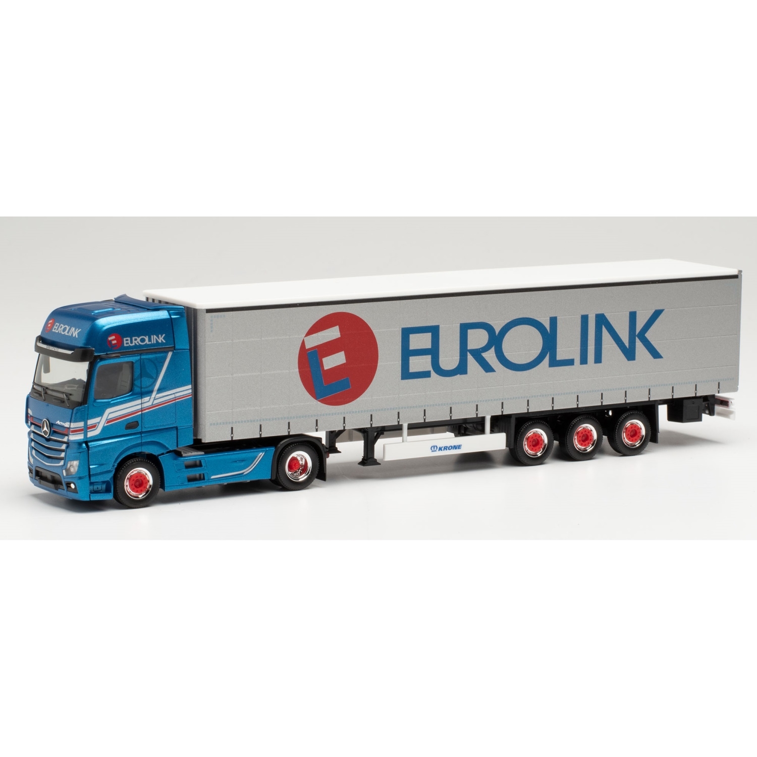 314855 - Herpa - Mercedes-Benz Actros `18 GigaSpace Gardinenplanen-Sattelzug - Eurolink - S