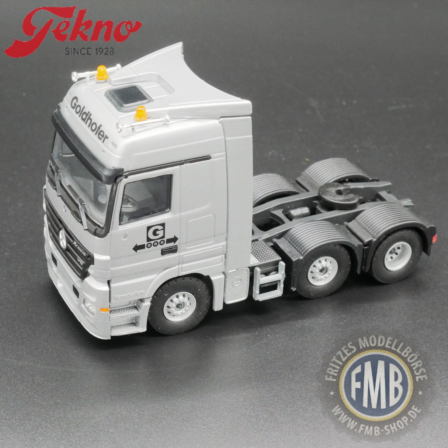 58663A - Tekno - Mercedes-Benz LH Actros V8 truck tractor 3axle - Goldhofer -