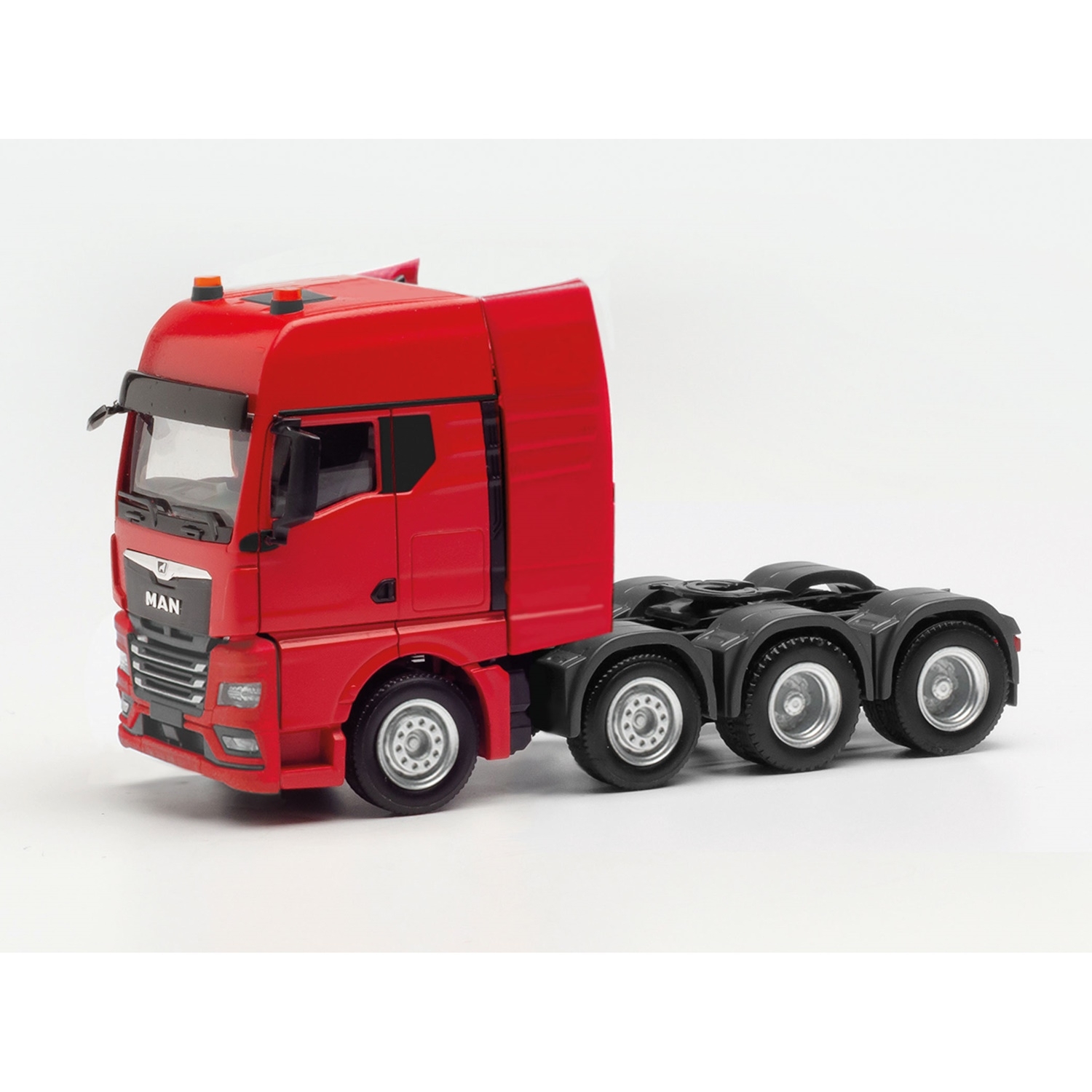 316965 - Herpa - MAN TGX GX 37.580  heavy load tractor 8x4 with air ride, red