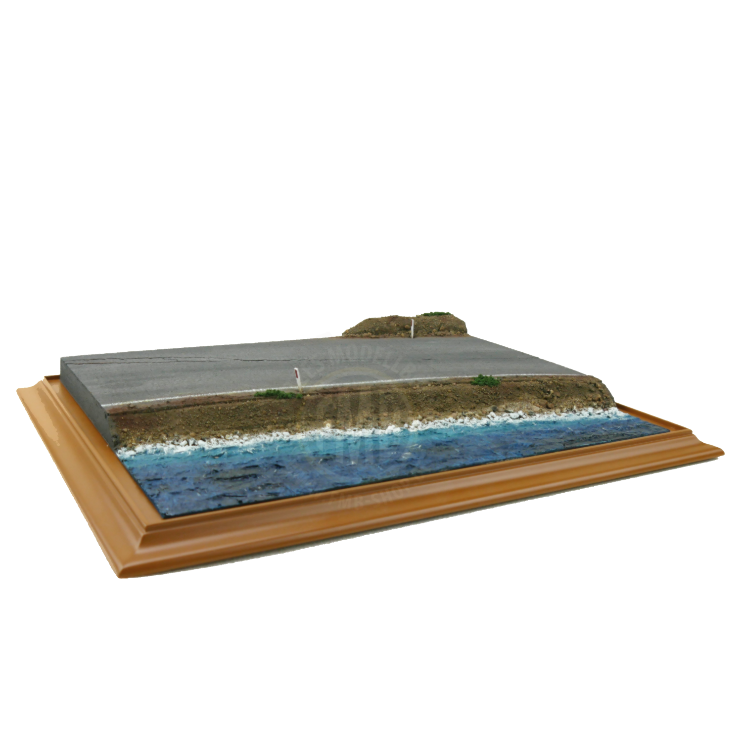 30106 - Atlantic - Vitrine Diorama Road on Coast - 470x360x140 mm