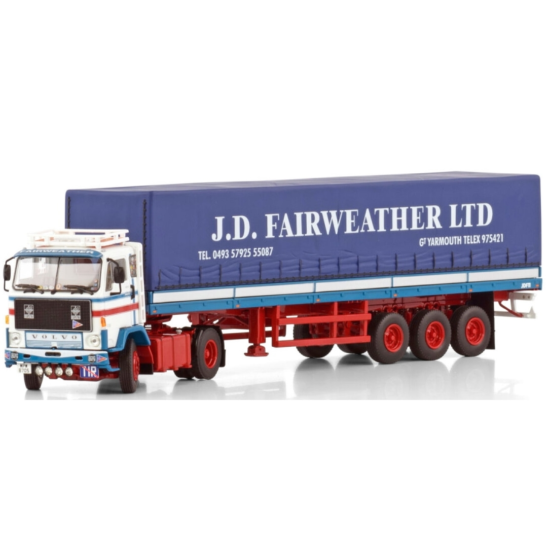 01-4323 - WSI - Volvo F89 4x2 mit 3achs klassischen Planenauflieger - Fairweather - UK -