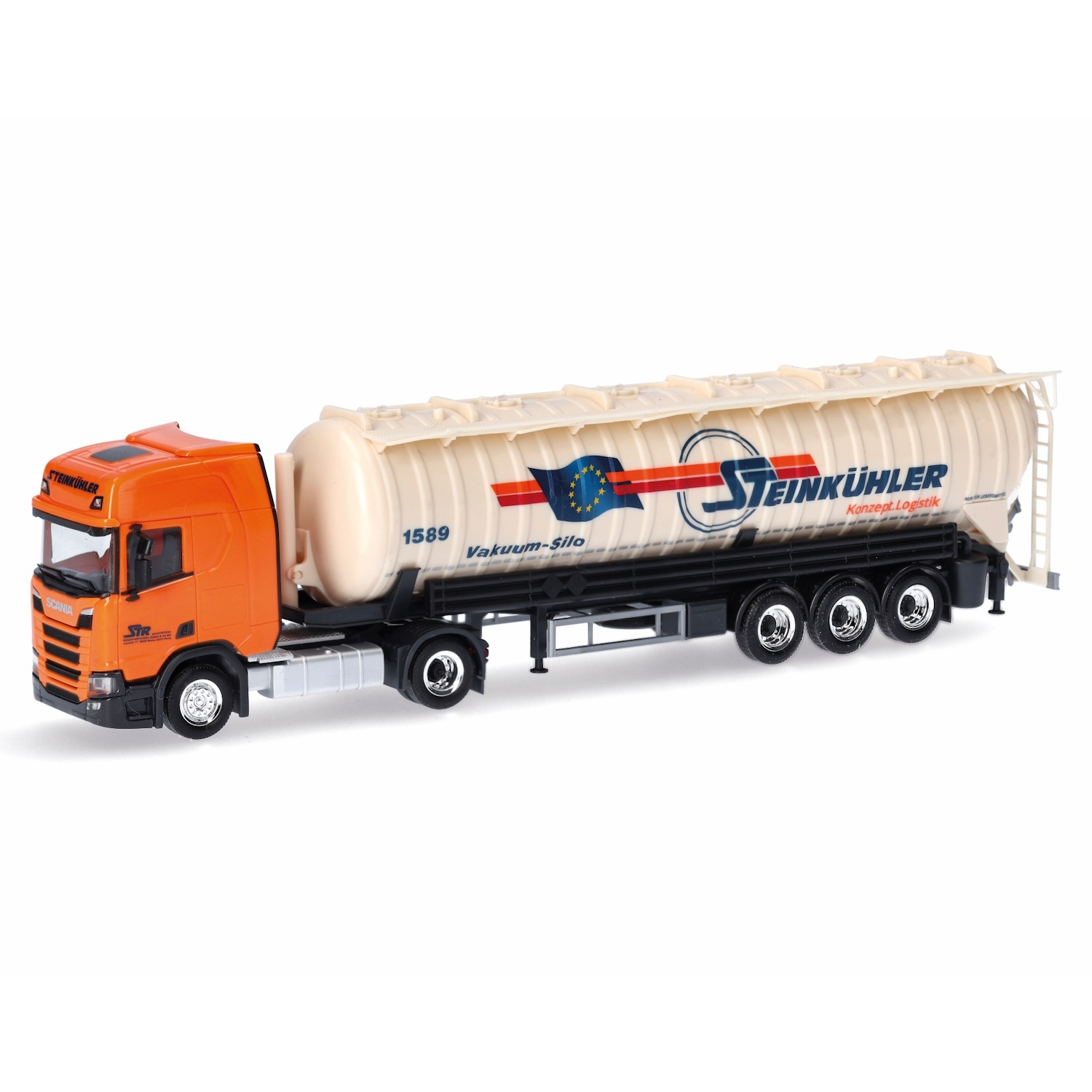 953948 - Herpa - Scania CR Highline with bulk semitrailer "Steinkühler"