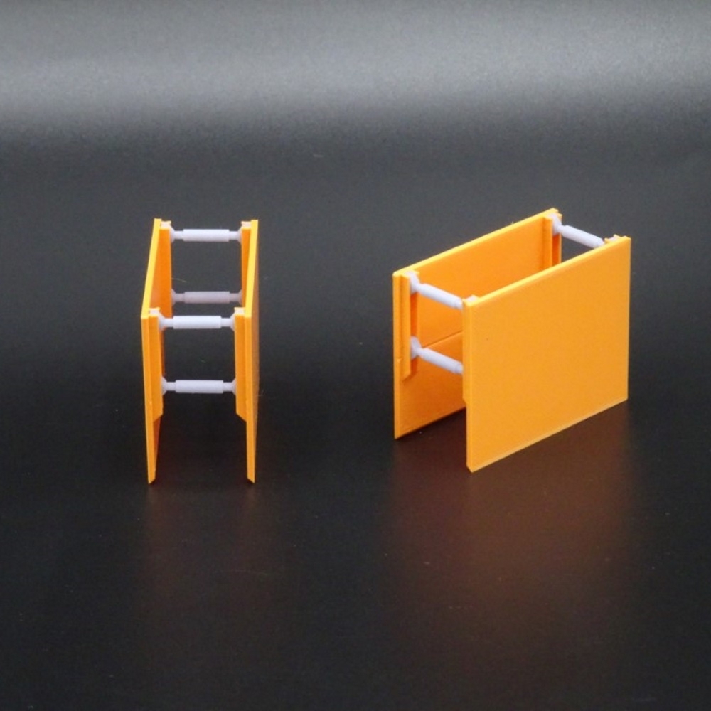 100122 - 3D-Druckfactory - Trench box small, orange - 3 pieces