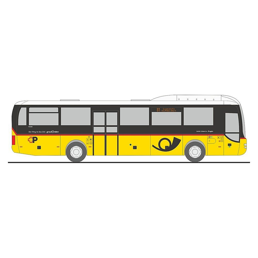 65854 - Rietze - MAN Lion's Regio bus "PostAuto / line 81" CH