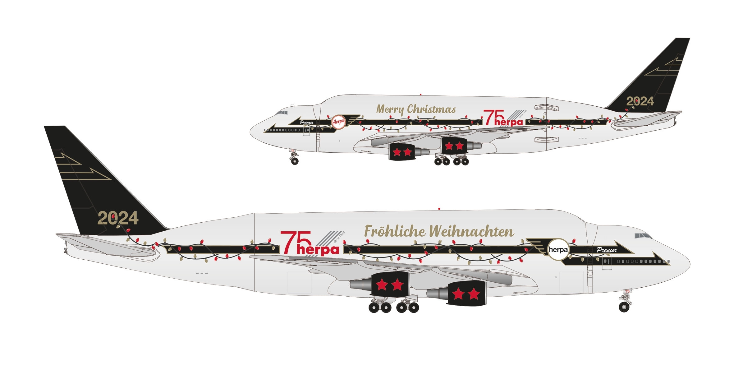 537971 - Herpa Wings - Christmas 2024 Boeing 747LCF Dreamlifter