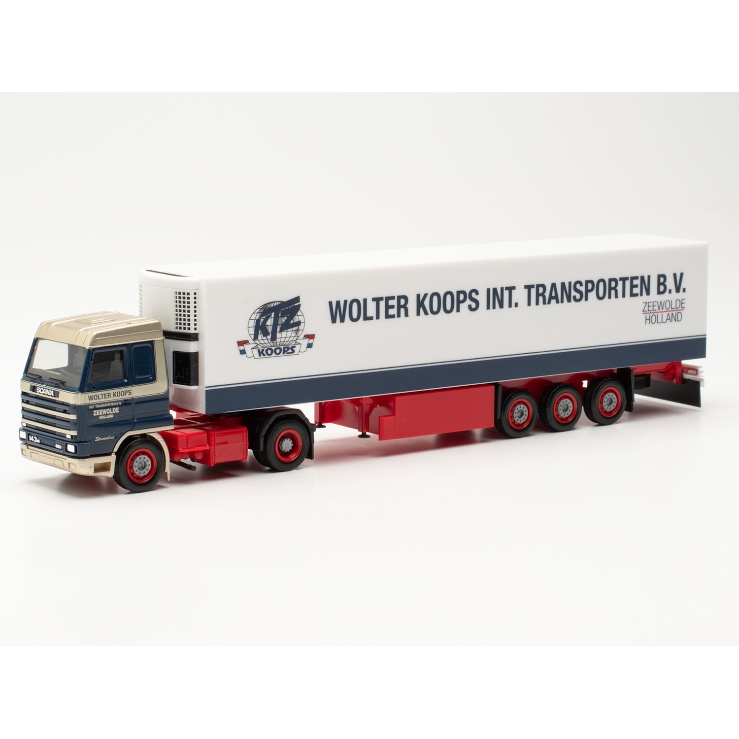 316736 - Herpa - Scania 143 Streamline with reefer semitrailer "Wolter Koops" NL