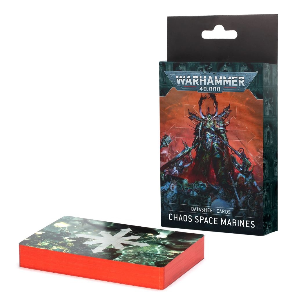 43-02 - Warhammer 40.000 - CHAOS SPACE MARINES - DATENBLATTKARTEN (DE) - Tabletop