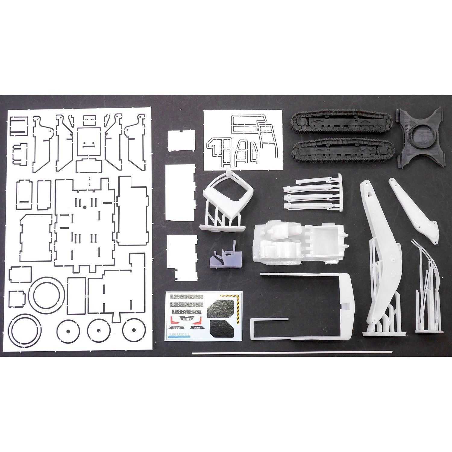 EM340 - Elbe-Modell Bausatz - Liebherr R 938 Raupenbagger