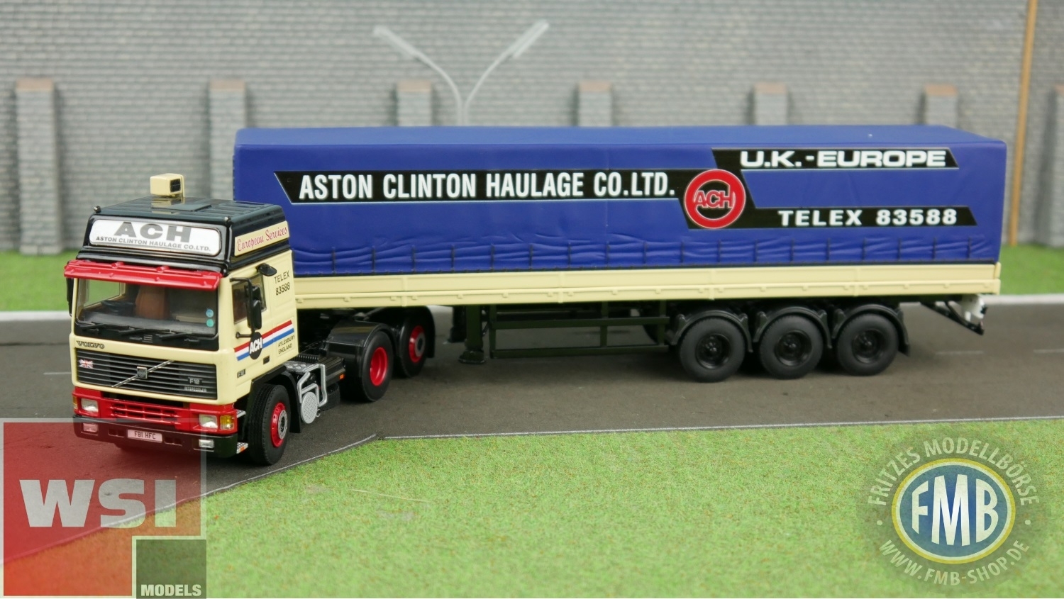 01-2667 - WSI - Volvo F12 6x2 with Curtainside Trailer 3axle - Aston Clinton Haulage - UK -