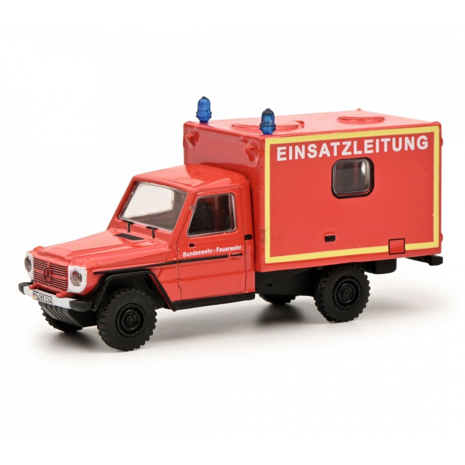 452668700 - Schuco - Mercedes-Benz G-Model cab command car "Bundeswehr Feuerwehr"