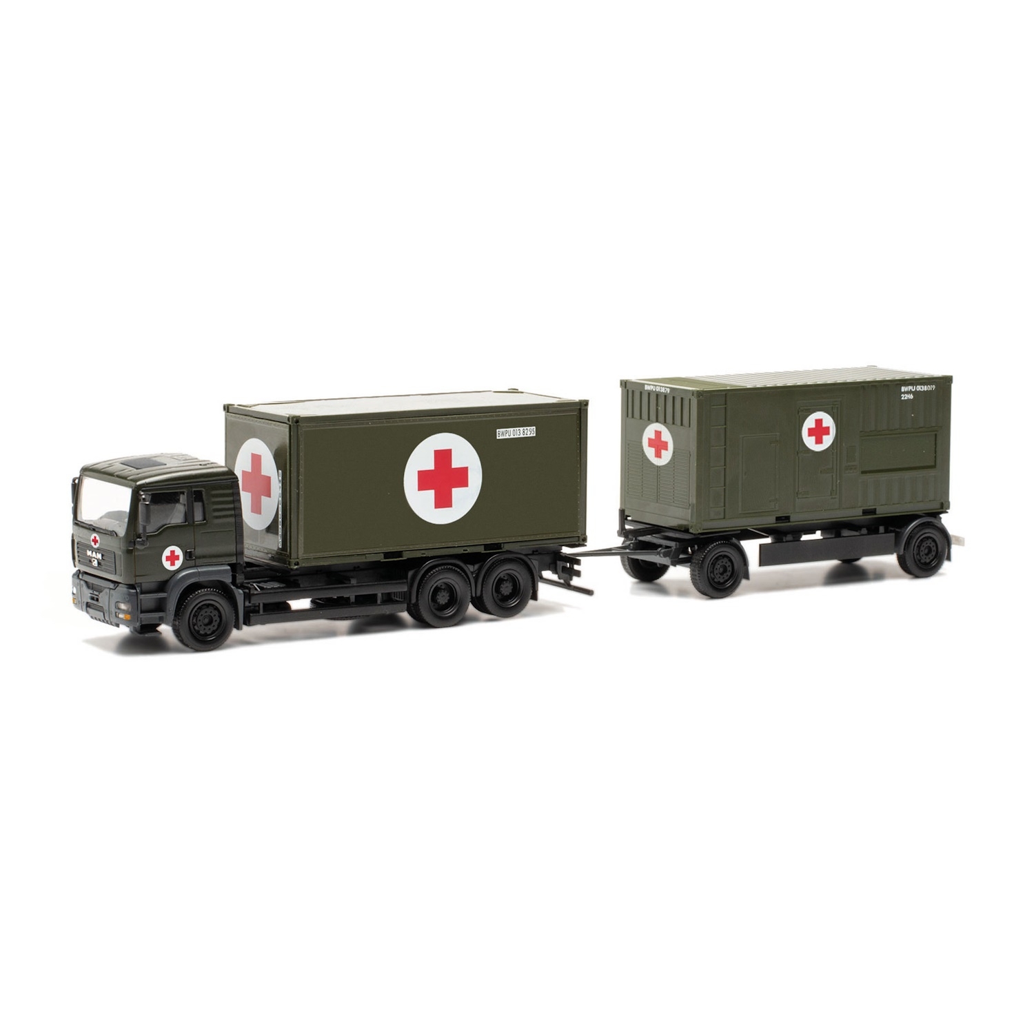 747042 - Herpa - MAN TGA L 20ft container truck/trailer "Bundeswehr Sanitätsdienst"