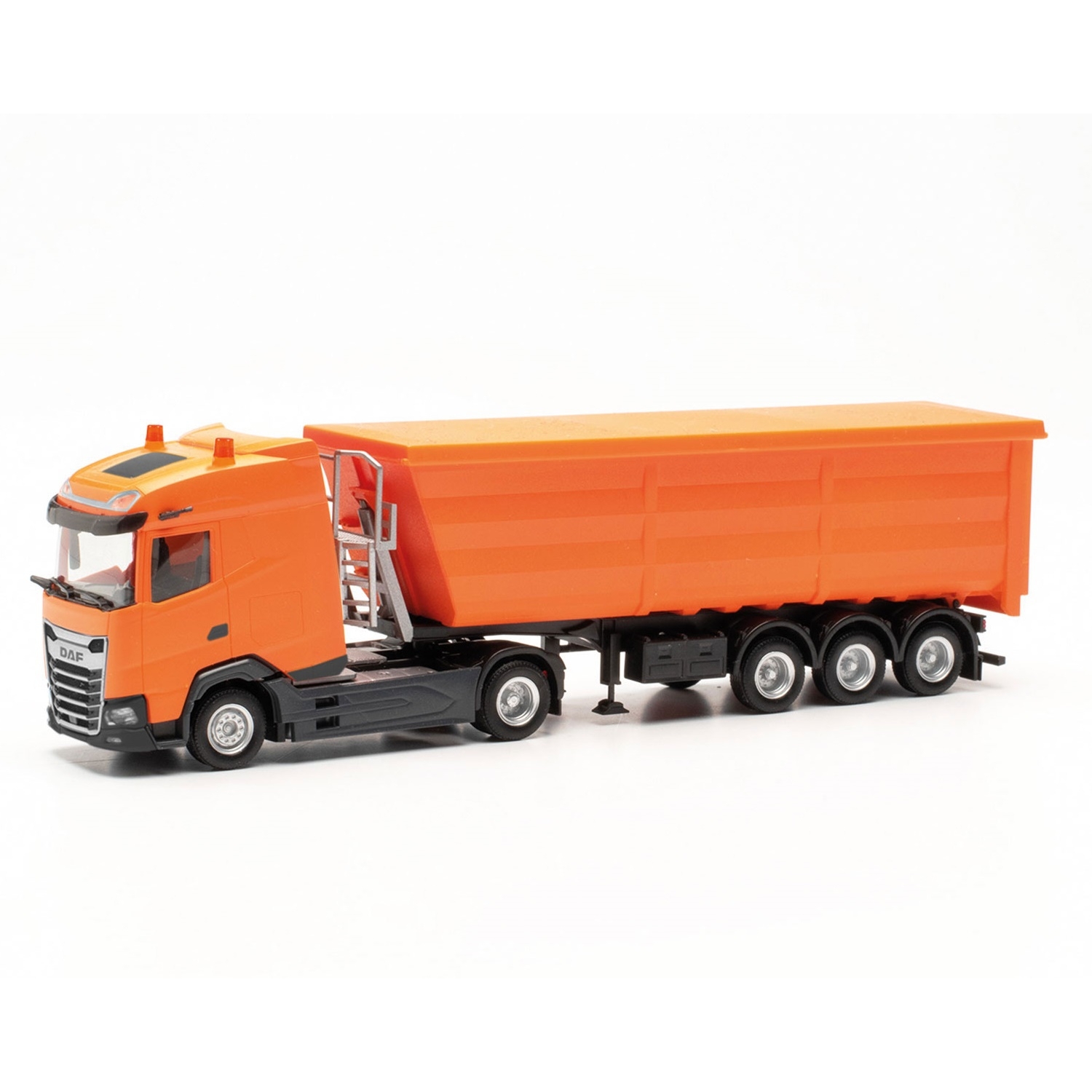 316941 - Herpa - DAF XG Kempf Stahlrundmulden-Sattelzug, orange