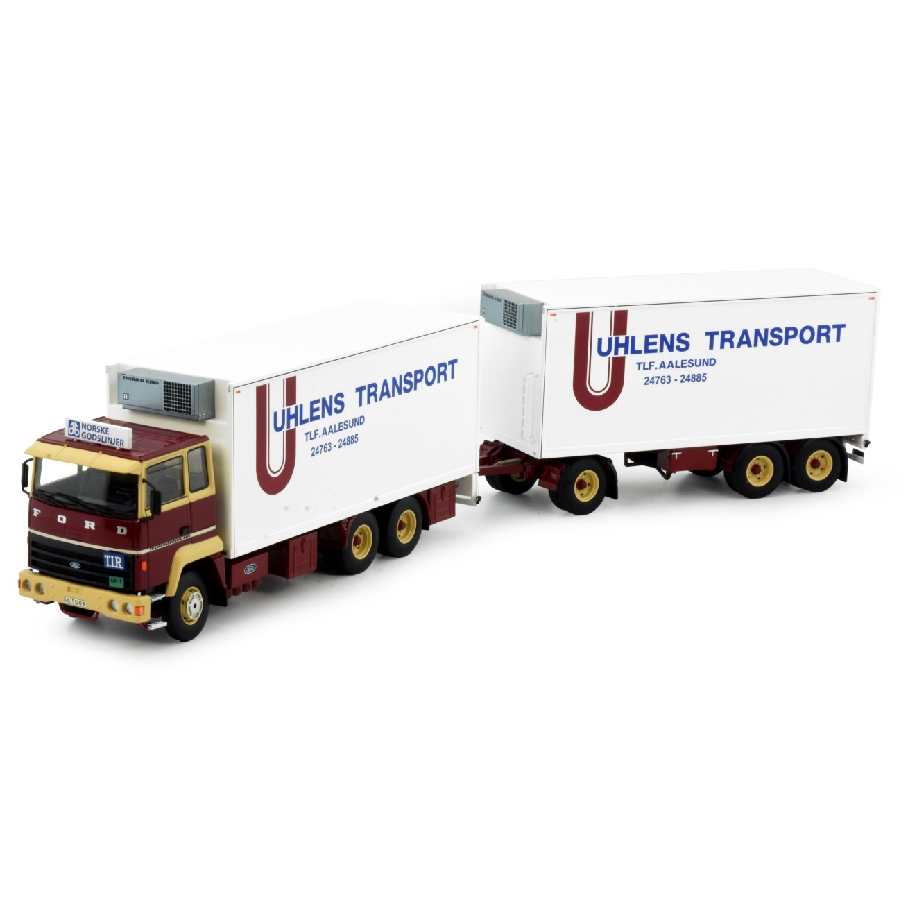 85484 - Tekno - Ford Transcontinental mit 3achs Anhänger - Uhlens - N -