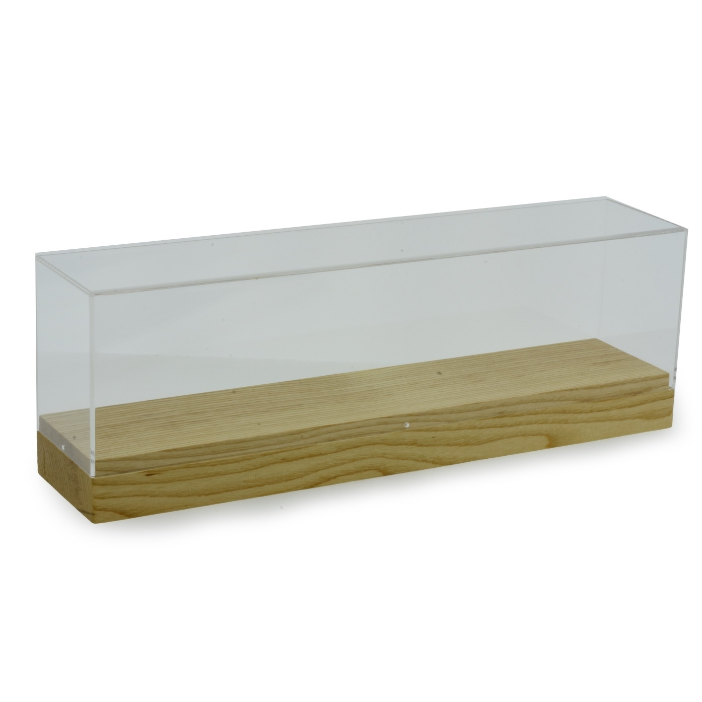 82908 - Tekno - showcase wood/plexiglass L: 385 mm x W: 105 mm