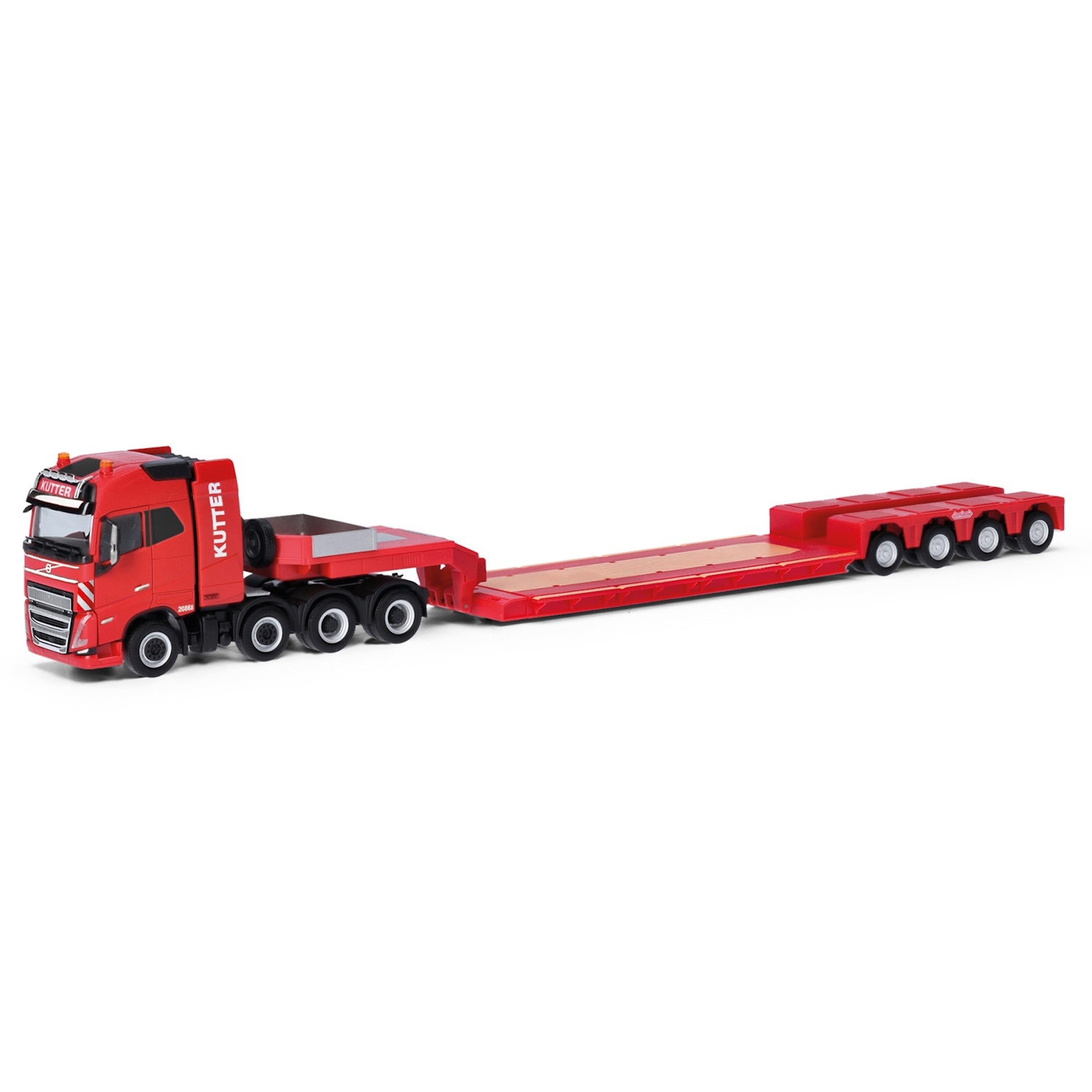 317962 - Herpa - Volvo FH16 Globetrotter XL `20 8x4 mit 4achs Nooteboom Tieflader "Kutter"