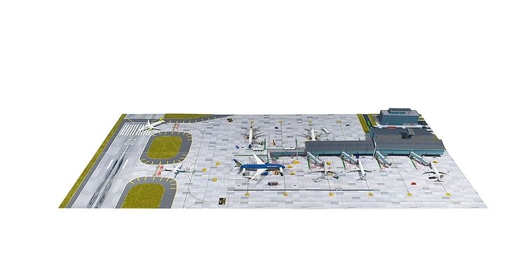 52301 - A4 Airports - Regional Airport with Runway - cardboard set