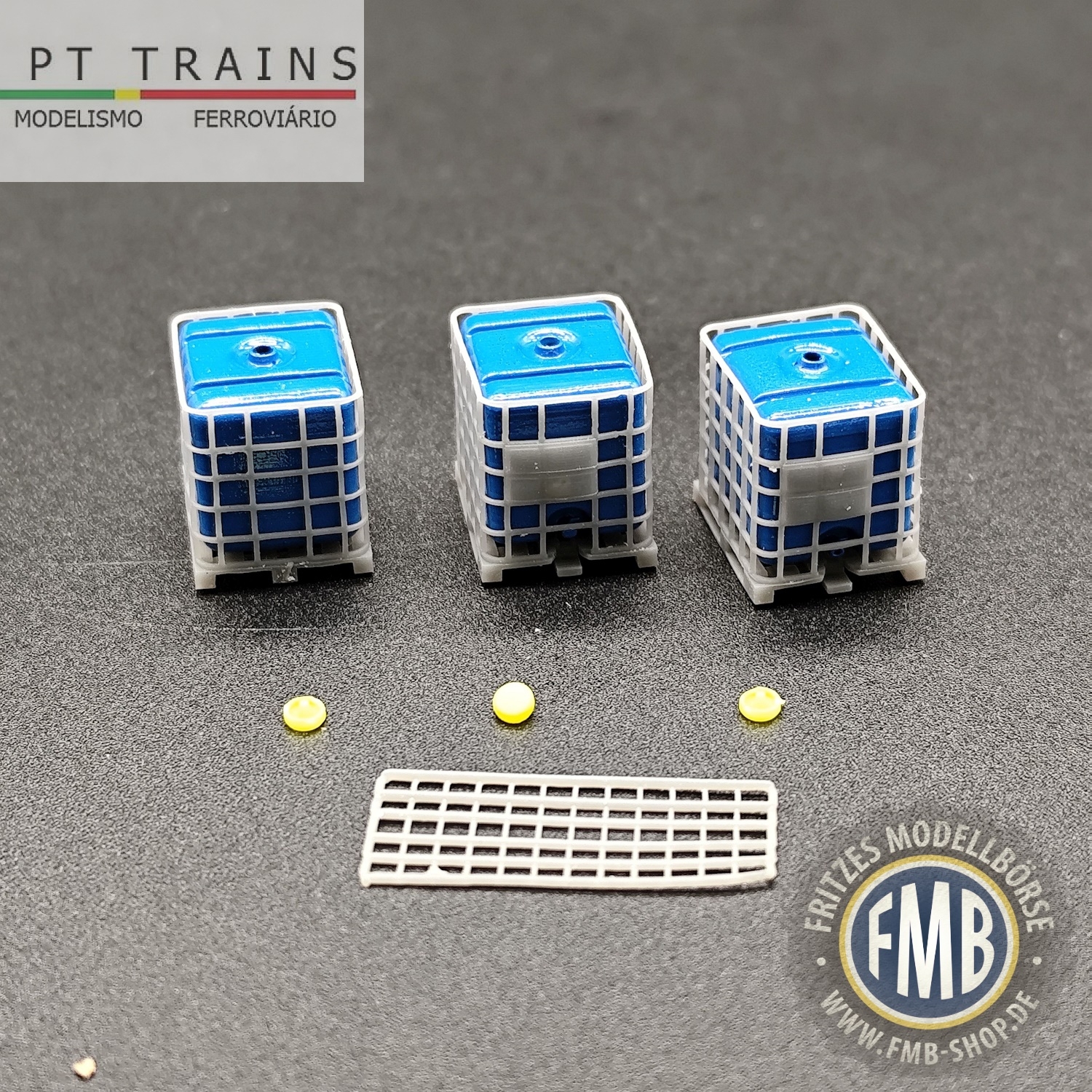 2411220 - PT-Trains - IBC Container 1000l blue - 3 pieces