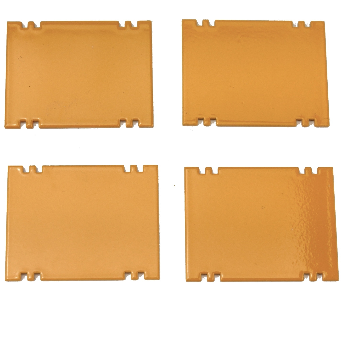 KR08-01U - Kranlab - Diecast base plates for cranes, yellow ( 4 pieces )