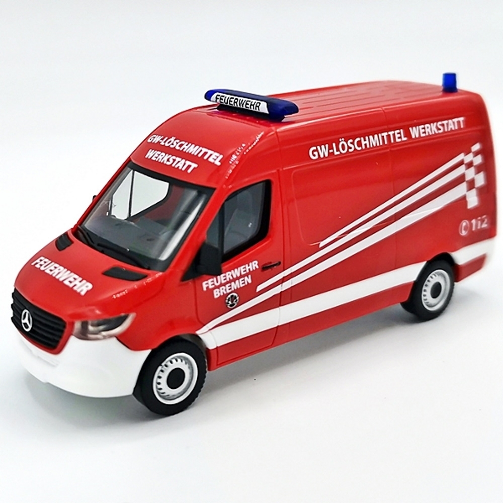 945875 - Herpa - Mercedes-Benz Sprinter `18 Kasten  GW-Löschmittel Werkstatt "Feuerwehr Bremen"