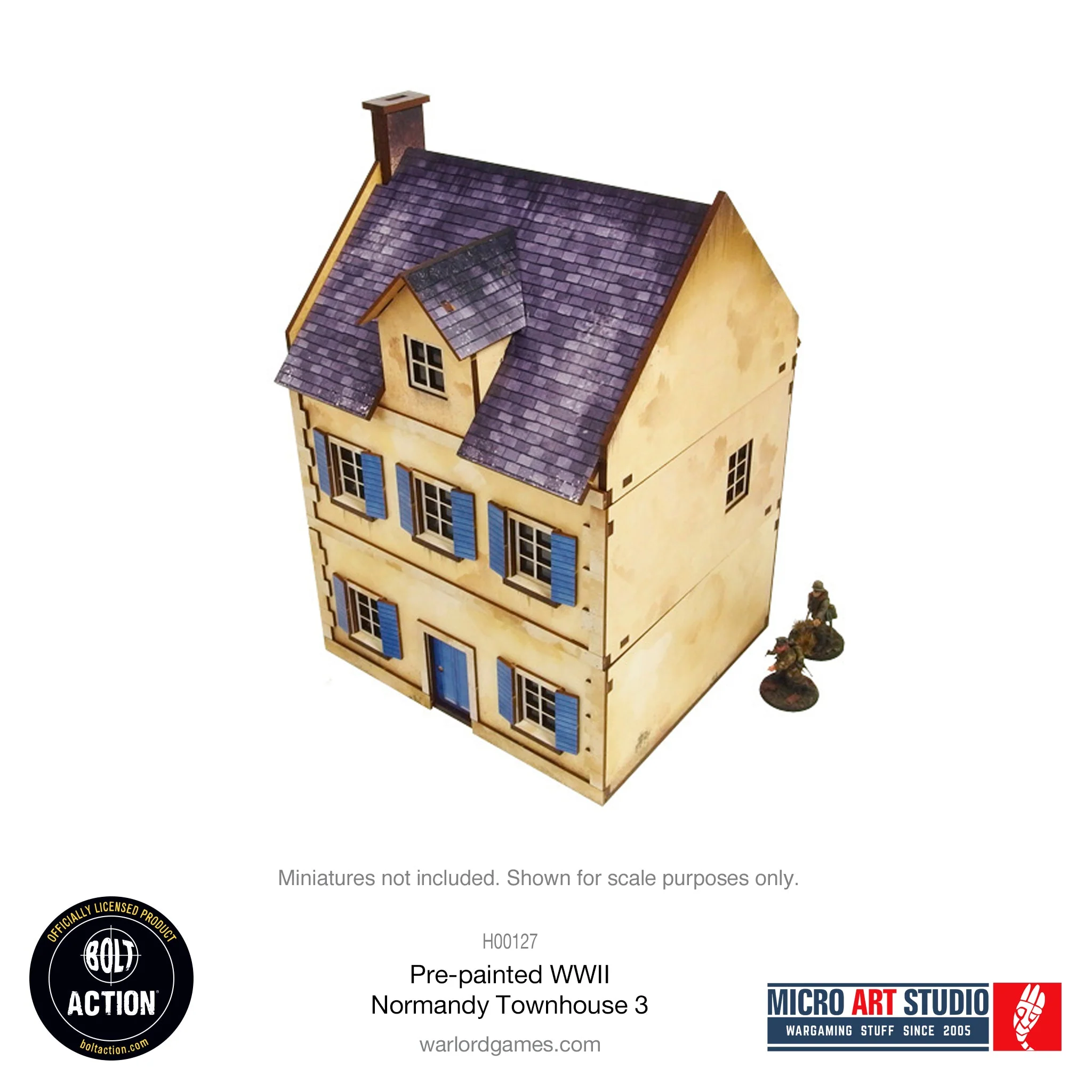 H00127 - Bolt Action - Normandy Townhouse 3 - prepaint - Terrain - Tabletop