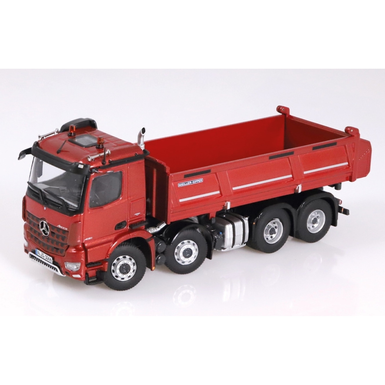 1066/10 - NZG - Mercedes-Benz Arocs M 8x4 Meiller Kipper - rot metallic-