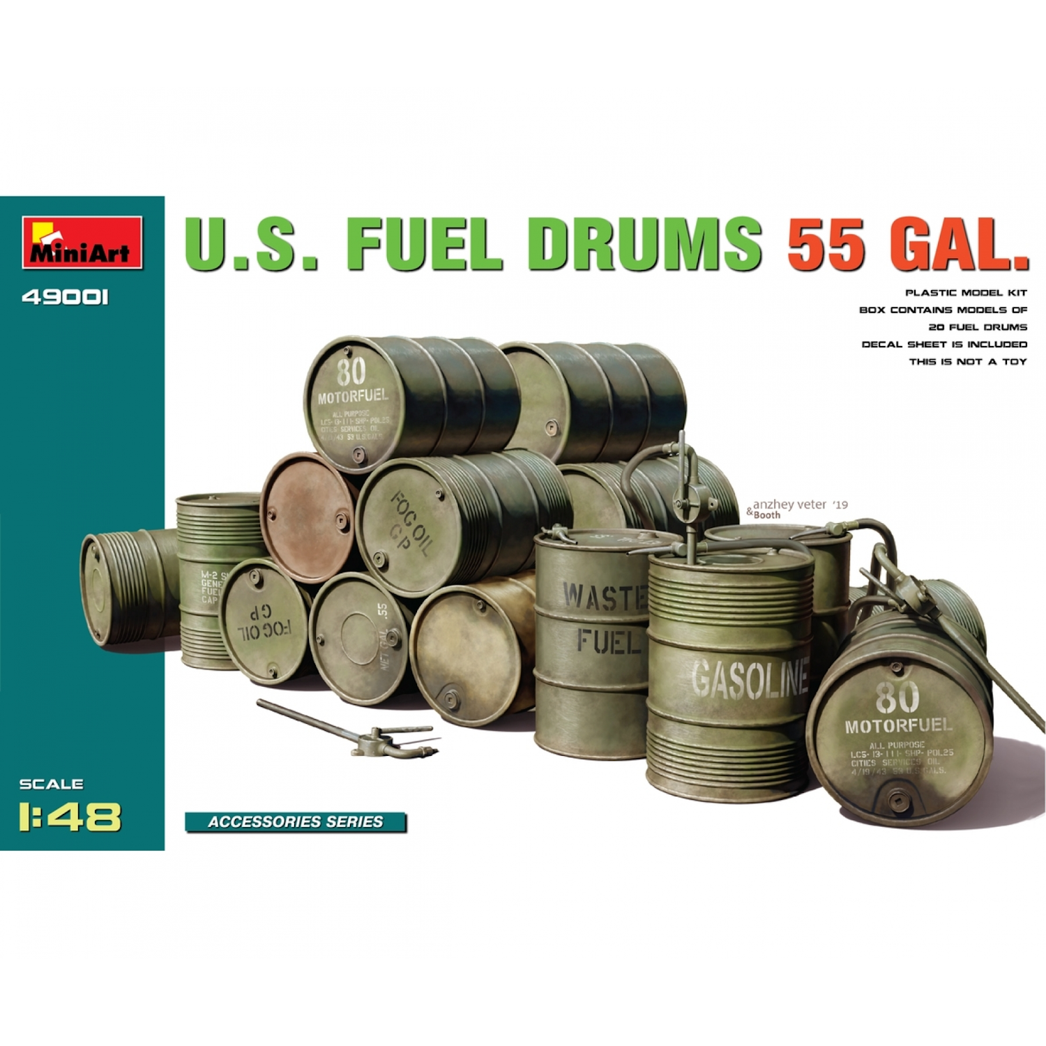 49001 - MiniArt - Diorama-Set  US Barrel Fuel Drums - building kit