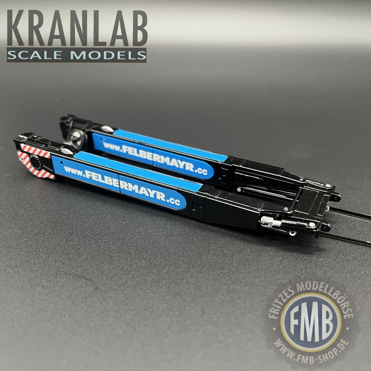 KR75-03F - Kranlab - Superlift-Abspannung für 1/87 WSI LTM 1750 , blau/schwarz